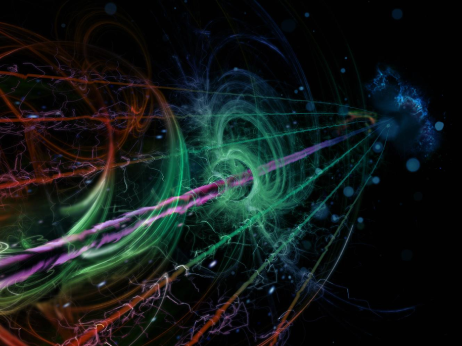 Artistic impression of a quantum resonator coupled to environmental modes. @ Heikka Valja.