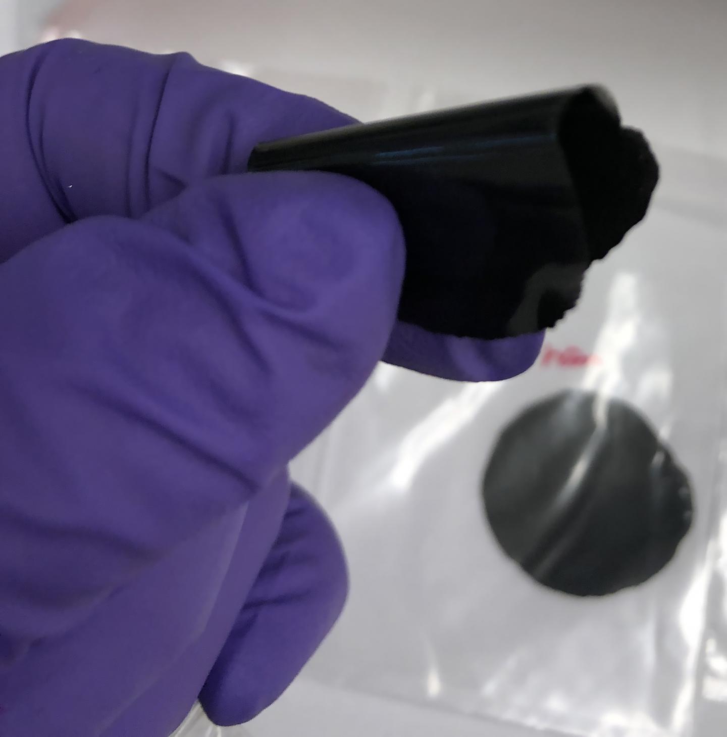 A polymer film filled with quasi-1D TaSe3 nanowires. @ Zahra Barani/UC Riverside