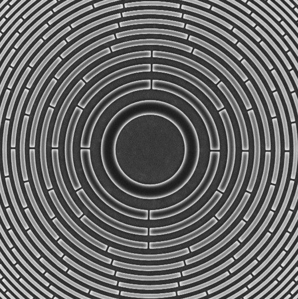 Nanostructured multilevel gold Fresnel zone plate