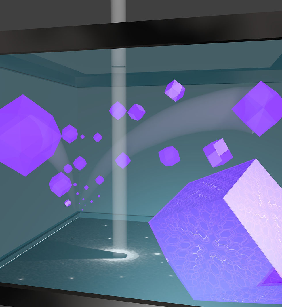 The UC San Diego chemists observed the growth of complex organic-inorganic hybrid materials in real time, providing an unprecedented understanding of their formation. Credit: Joseph Patterson, UC San Diego