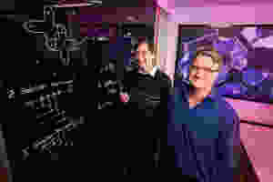 Dr Charles Hill (left) and Professor Lloyd Hollenberg (right) from the University of Melbourne