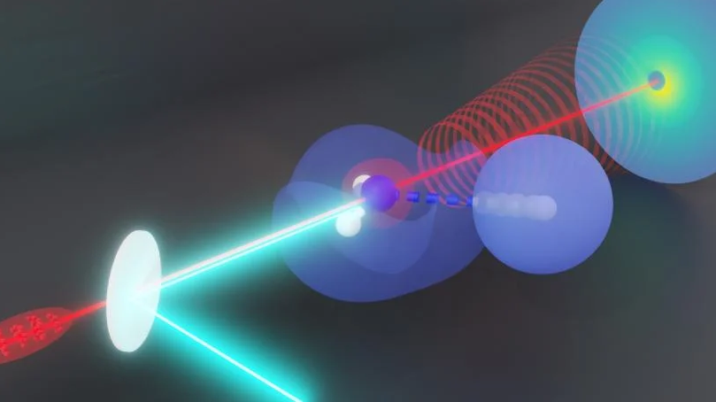 Irradiating ammonia – which is made up of one nitrogen and three hydrogens – with ultraviolet light causes one hydrogen to dissociate from the ammonia. SLAC researchers used an ultrafast “electron camera” to watch exactly what that hydrogen was doing as it dissociated. The technique had been proposed, but never proven to work, until now. In the future, researchers could use the technique to study hydrogen transfers – critical chemical reactions that drive many biological processes. (Nanna H. List/KTH Royal Institute of Technology)