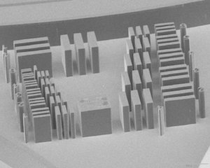 Nickel-shim with 70nm dot-array