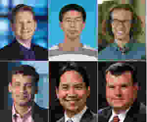 Top row: Igor Bargatin, Chen Lin and Samuel Nicaise. Bottom row: Prashant Purohit, Gerald Lopez and Meredith Metzler.