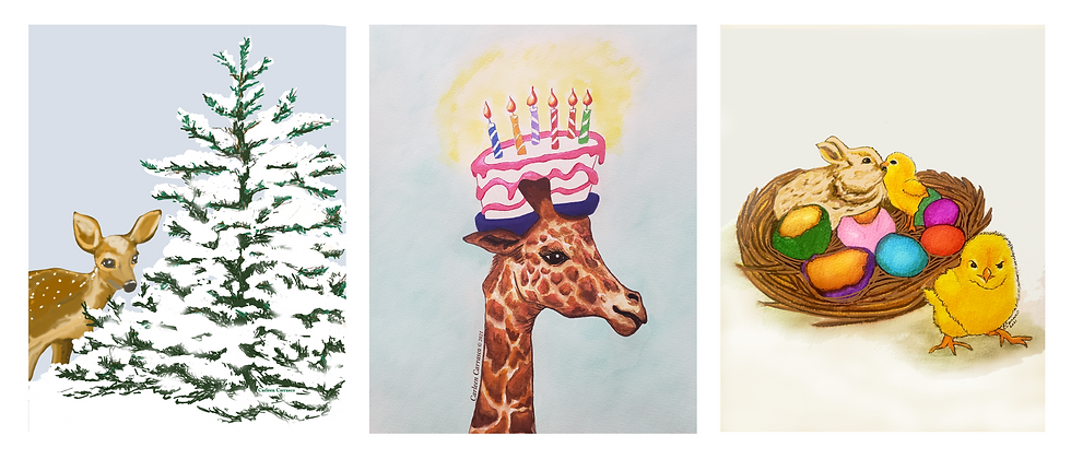 Deer Xmas -Easter Chicks-HB Giraffe