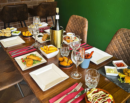 Table set ready for customers at Fuzion