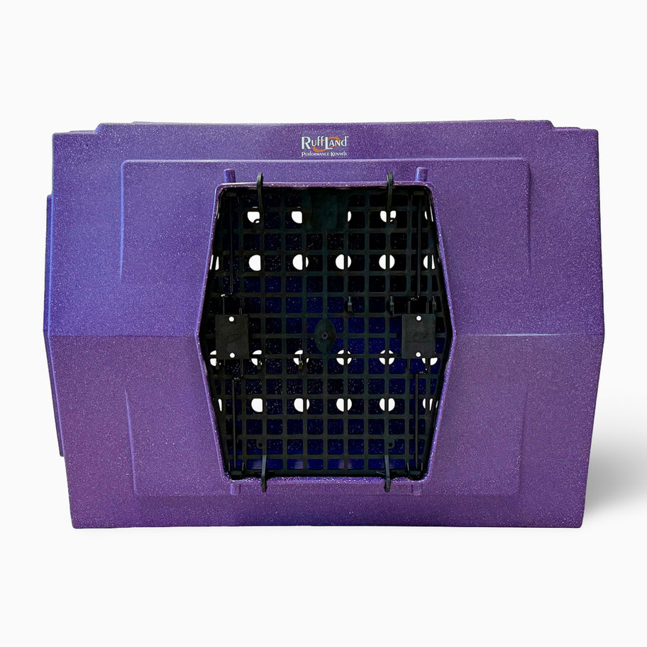 Large Purple RuffLand Kennel - dog crate for car