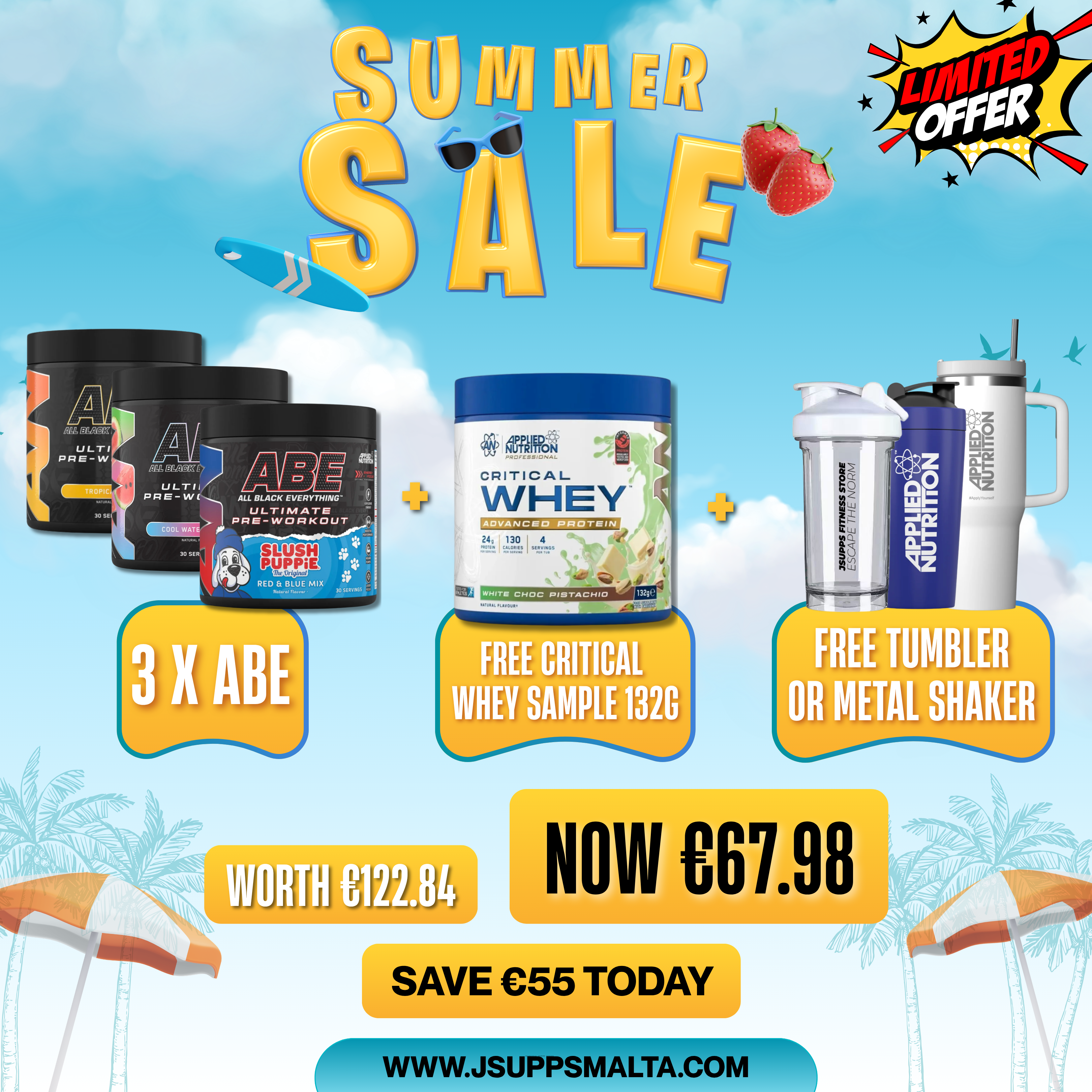3 x Applied Nutrition ABE Pre-Workout Bundle