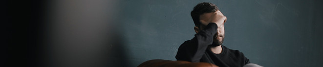 Thinking Man on Couch