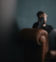 Thinking Man on Couch