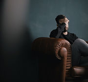 Thinking Man on Couch