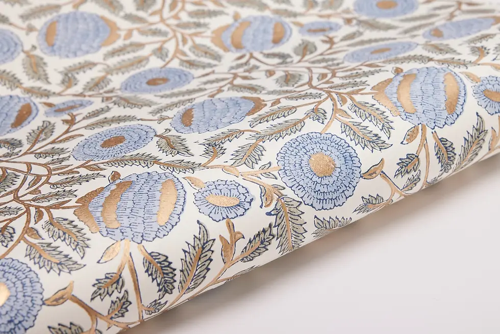 Thumbnail: Hand Block Printed Gift Wrap Sheets