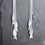 Thumbnail: Long Dangly Silver Fish Earrings