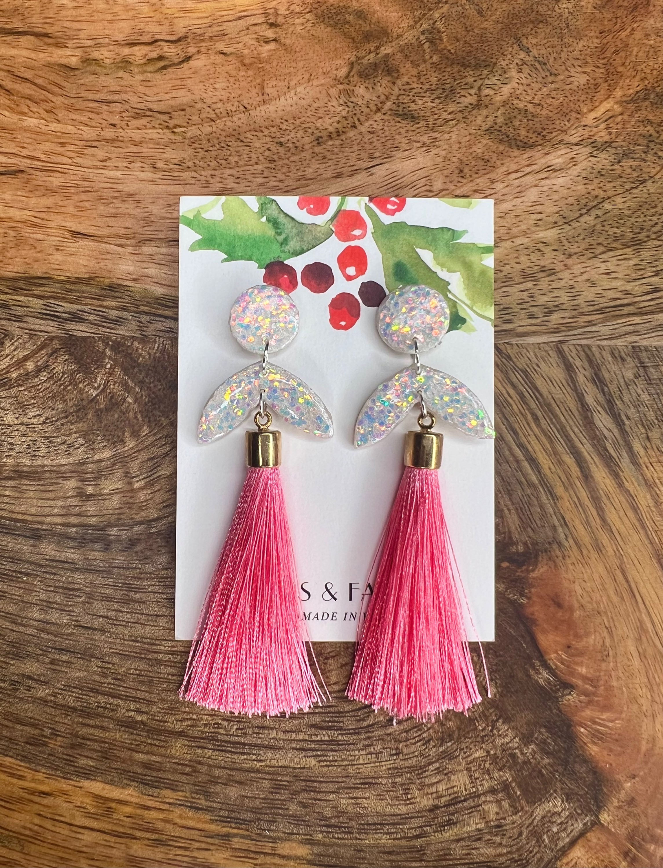 Christmas party statement earrings