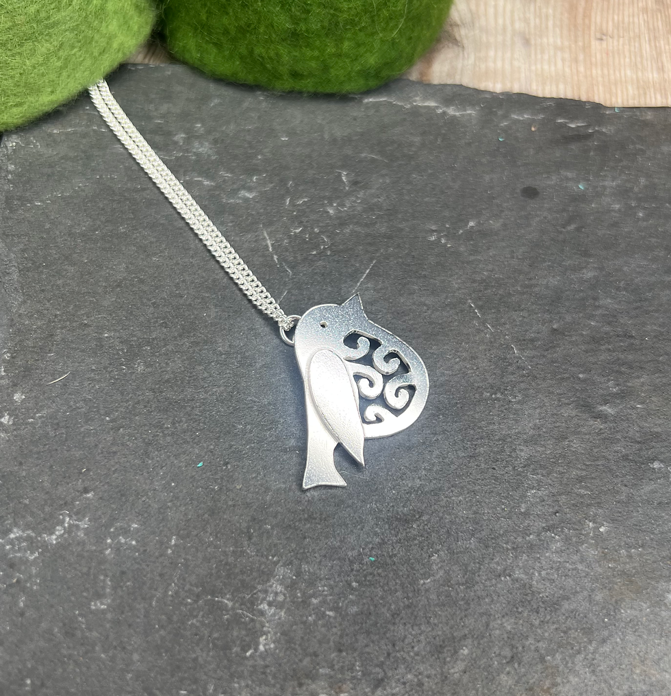 Thumbnail: Silver Robin Necklace
