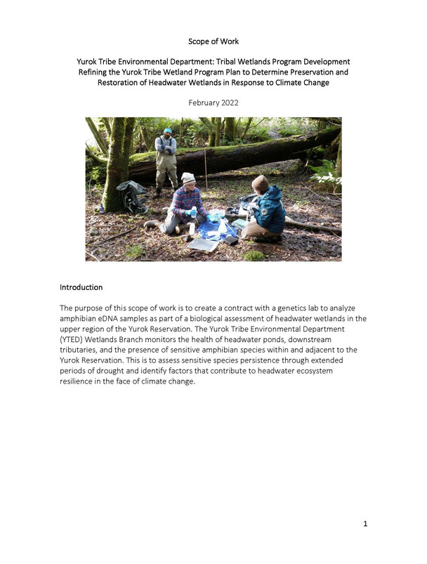 Environmental Department Request for Proposal 