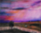 Sunset rain storm