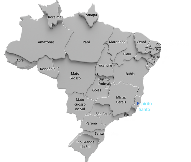 Acre AC Alagoas AL Amapá AP Amazonas AM Bahia BA Ceará CE Espírito Santo ES Goiás GO Maran