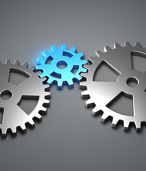 Interlocked Steel Gears