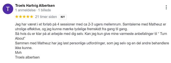 Google anmeldelse fra Troels Hartvig Albertsen