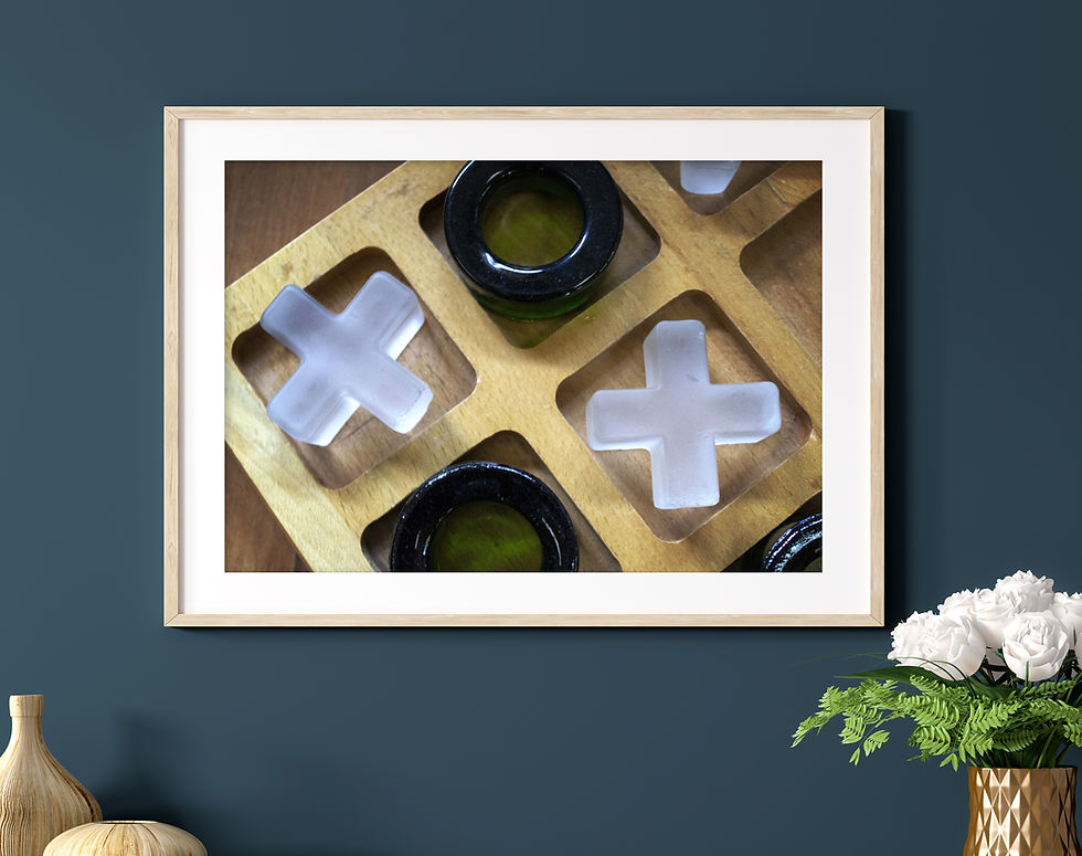 Thumbnail: Tic-Tac-Toe X's & O's Color Photographic Print Wall Art