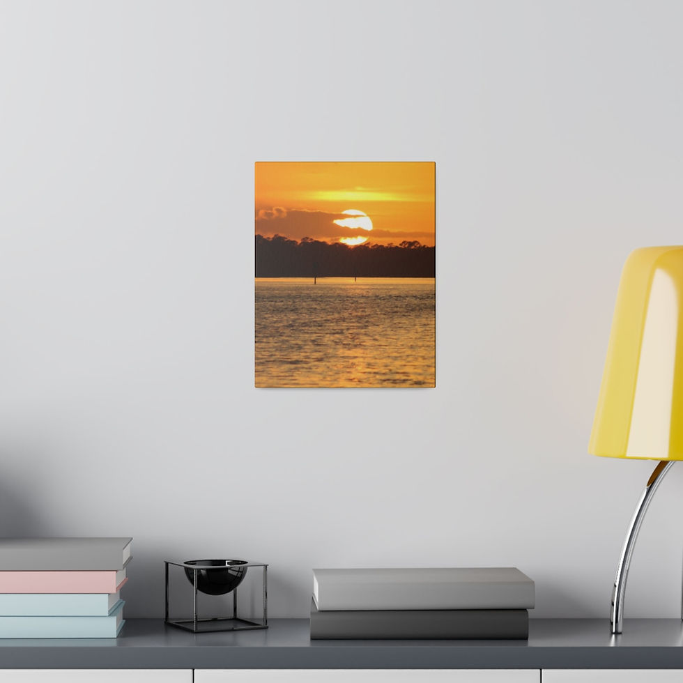Thumbnail: Sunset on the Bay Color Matte Canvas Stretched