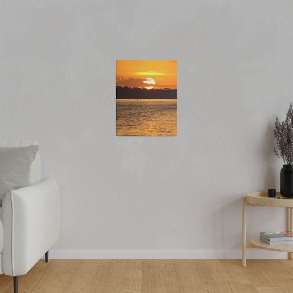 Thumbnail: Sunset on the Bay Color Matte Canvas Stretched