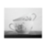 Thumbnail: Black & White Vintage Floral Tea Cups on a Table Matte Canvas Stretched