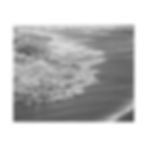 Thumbnail: Black & White Ocean Washing Up On the Beach Matte Canvas