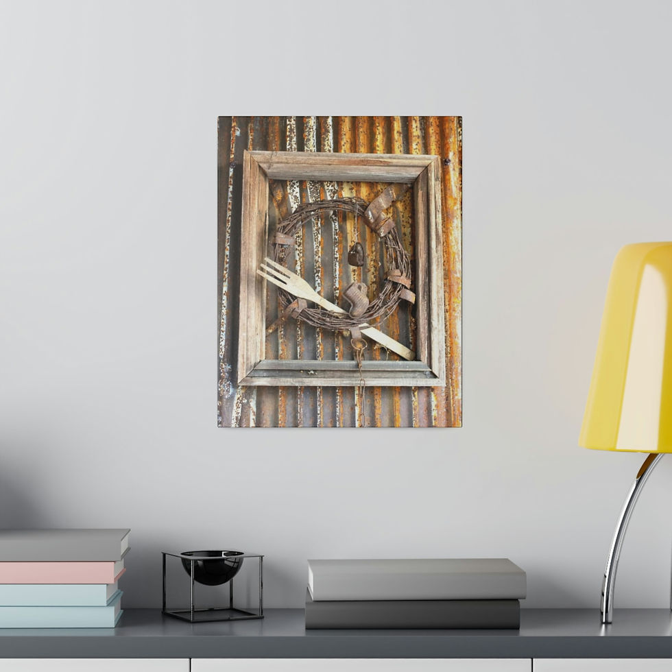 Thumbnail: Rustic Cabin Wreath Hanging on the Wall Color Matte Canvas Stretched