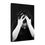Thumbnail: Black & White Young Man Head in Hands Matte Canvas Stretched