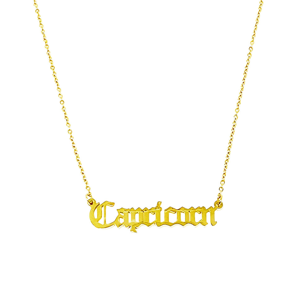 Thumbnail: Old English Zodiac Necklace