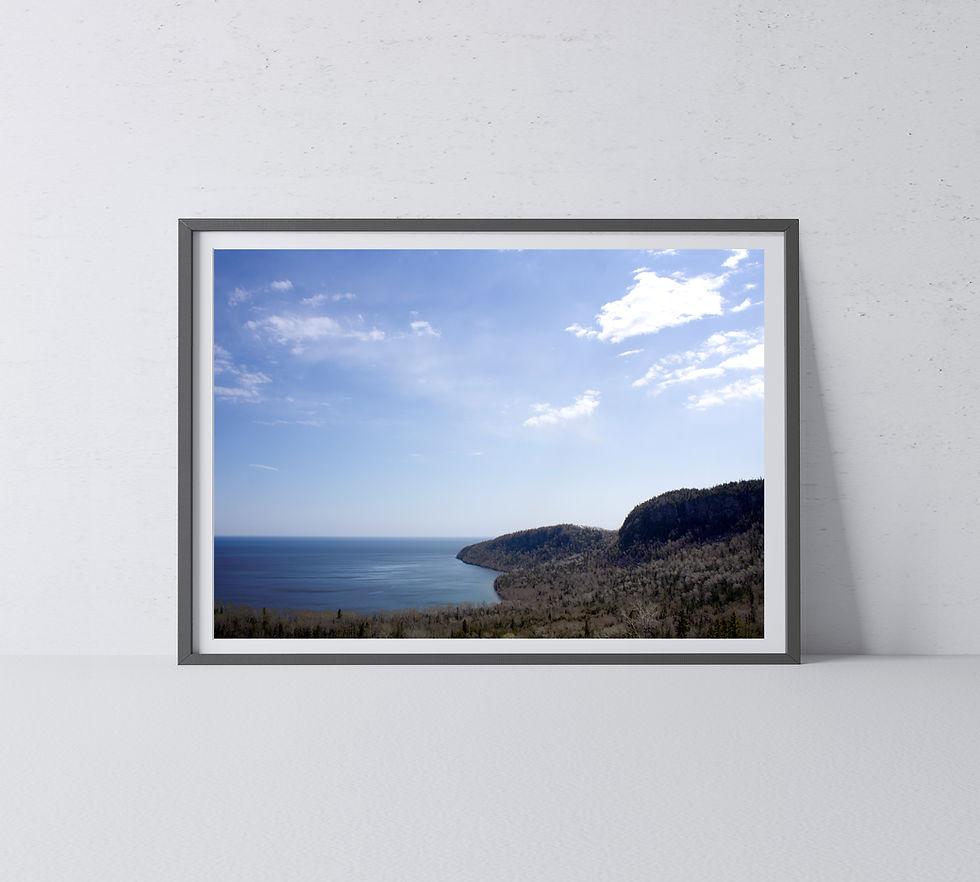Thumbnail: The Northern Wooded Hills on the Lake Color Photography Print