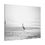 Thumbnail: Black & White Heron on the Foggy Beach Matte Canvas Stretched