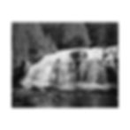 Thumbnail: Black & White Waterfalls Surrounded by Trees Photography Poster Print