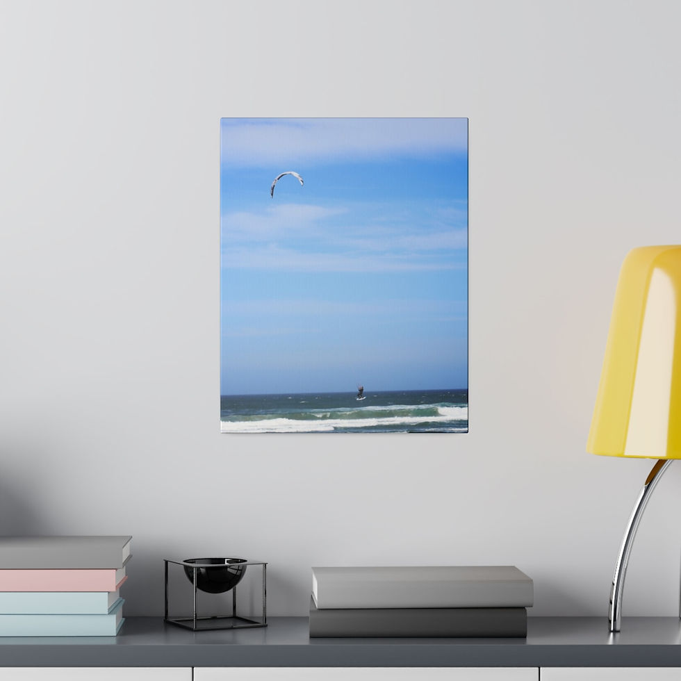 Thumbnail: Para Surfer in the Air Over the Beach Color Matte Canvas