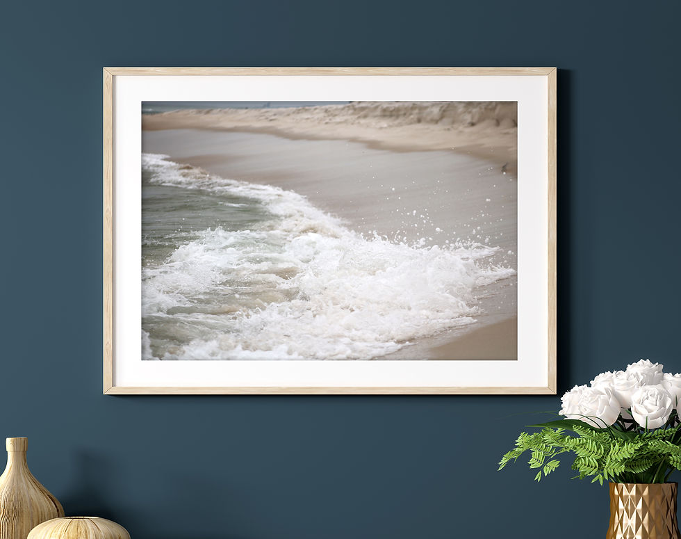Thumbnail: Ocean Water Washing Up On the Beach Sand Color Photographic Print