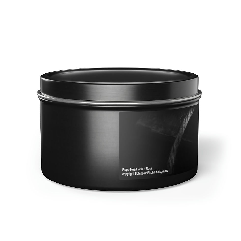 Thumbnail: Rope Heart with a Rose Vanilla Bean Scented Coconut Soy Tin Candles
