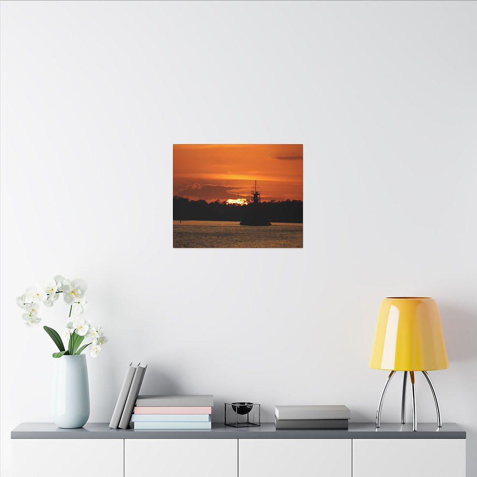 Thumbnail: Crab Boat in the Sunset on the Bay Color Matte Canvas Stretched