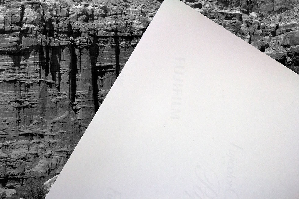 Thumbnail: Black & White Cut Rock Face in the Desert Mountains of New Mexico Photography Pr