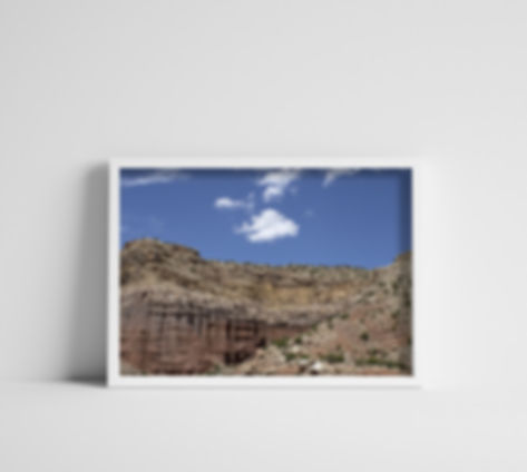 Cut Rock Face in the Mountains of New Mexico Color Photography Print