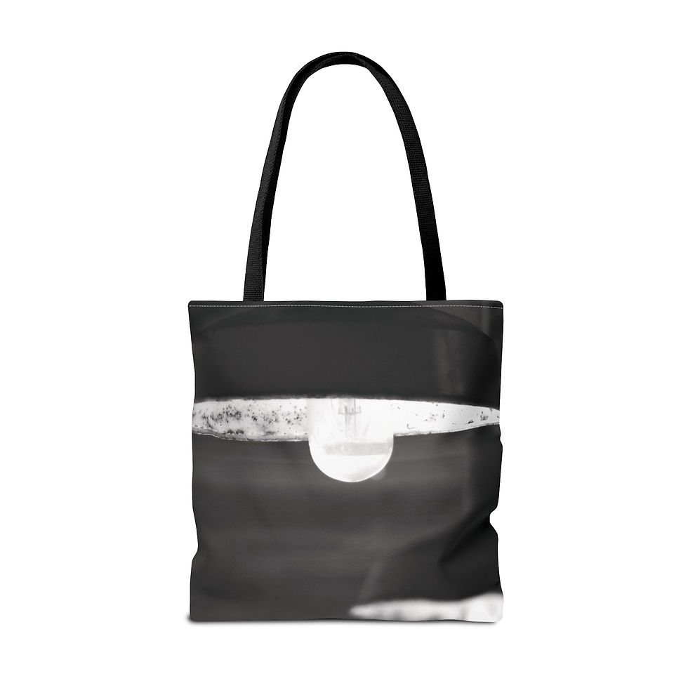 Thumbnail: Black & White Old Rusty Lights Hanging from Ceiling Tote Bag Black