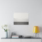 Thumbnail: Black & White Calm Ocean Horizon Minimalist Matte Canvas Stretched