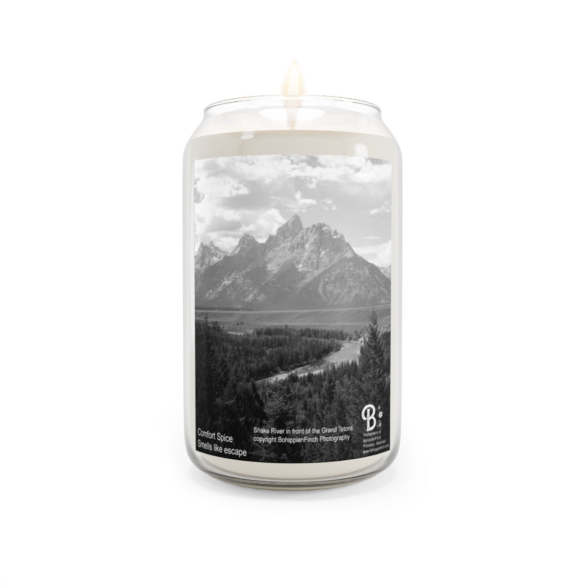 Snake River and Grand Tetons Comfort Spice Scented Soy Candle 13.75oz Glass Jar