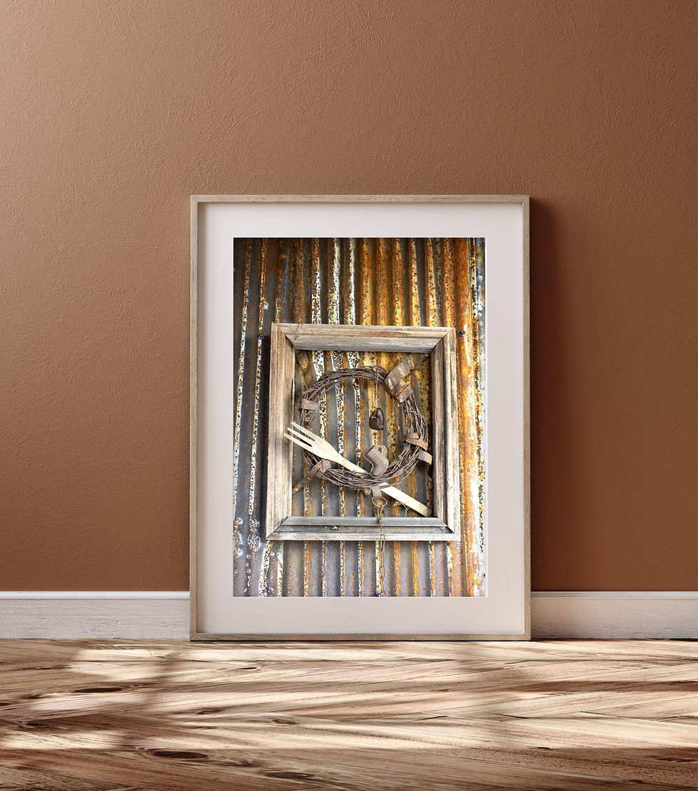 Thumbnail: Rustic Cabin Wreath Hanging on the Wall Color Photography Print Wall Art