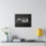 Thumbnail: Black & White Cat Laying on a Bench Matte Canvas Stretched