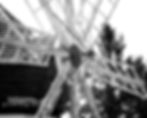 Thumbnail: Black & White Old Dutch Windmill Sails Close-Up Photography Print