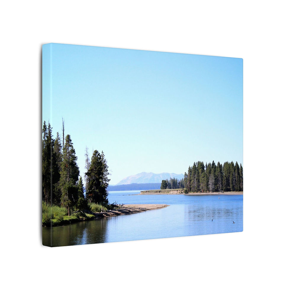 Thumbnail: Yellowstone Lake West Thumb Color Matte Canvas Wrapped Original Photography