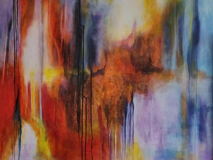 "Farverigt uendeligt univers"- Akryl på lærred