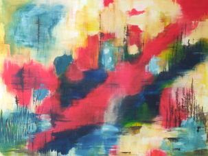 "Pejling" - Akryl på lærred
